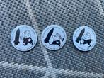 3 buttons: Geen nieuwe kernwapens in Europa, Verzamelen, Speldjes, Pins en Buttons, Ophalen of Verzenden, Nieuw