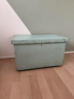 Brocante kist mintgroen, Huis en Inrichting, Woonaccessoires | Kisten, Minder dan 50 cm, Minder dan 50 cm, Gebruikt, Ophalen