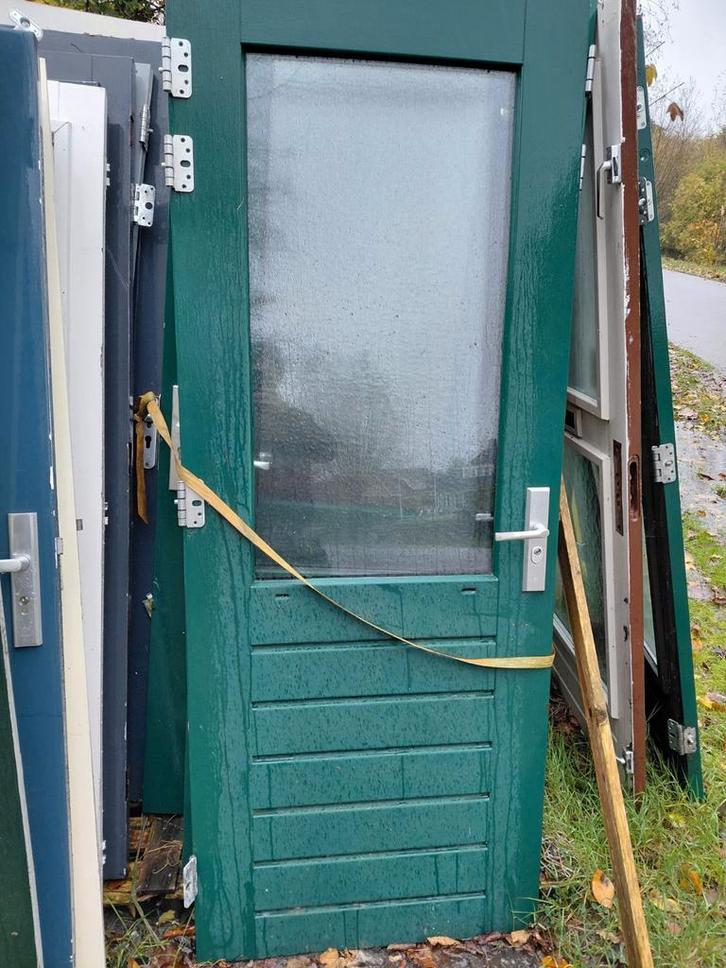 Merbau Balkondeur/Achterdeur -830x2015 880x2115 €100, Doe-het-zelf en Verbouw, Deuren en Horren, Buitendeur, 200 tot 215 cm, Ophalen