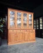 Grote teakhouten Buffetkast | Teak Vitrinekast | #2498, Huis en Inrichting, Kasten | Buffetkasten, Niet ingevuld, Gebruikt, 200 cm of meer