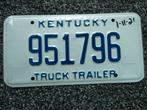 Kentekenplaat licenseplate Kentucky Truck Trailer USA, Ophalen of Verzenden, Gebruikt, Auto's