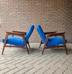 Nieuw gestoffeerd set vintage easy chairs blauwe fauteuil, Kolibrivintagehal@gmail.com, Vintage design, Twee, Aaldertgeertsstraat 43 Olst