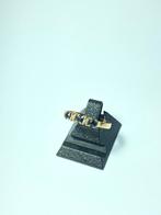 14 karaats gouden vintage ring met saffier en diamant, Ophalen of Verzenden, Zo goed als nieuw, 17 tot 18, Met edelsteen