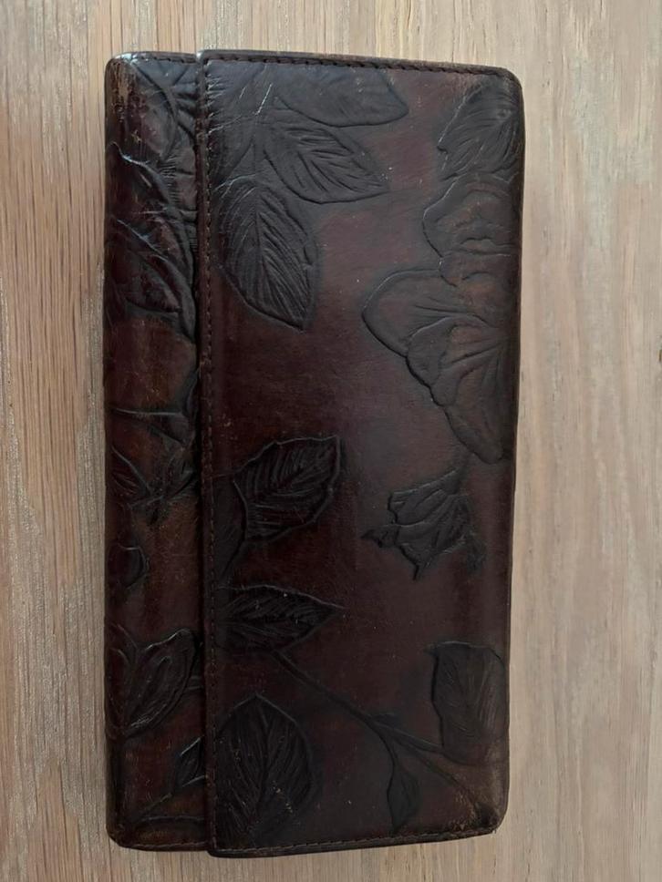 Leren Portemonnee Cuoieria Fiorentina, Sieraden, Tassen en Uiterlijk, Portemonnees, Zo goed als nieuw, Overige merken, Bruin, Leer