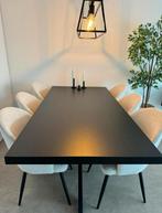 Eettafel zwart, Huis en Inrichting, Tafels | Eettafels, Ophalen, Zo goed als nieuw, Vijf personen of meer, Rechthoekig