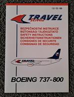 Safety Card Travel Service Boeing 737-800, Verzamelen, Ophalen of Verzenden, Nieuw