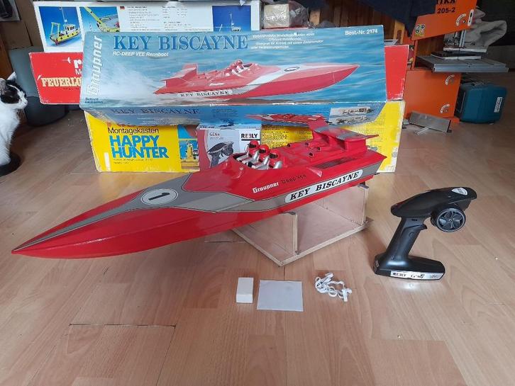 Prachtige zeer snelle Graupner Key Biscayne RTR, Hobby en Vrije tijd, Modelbouw | Boten en Schepen, Zo goed als nieuw, Groter dan 1:32