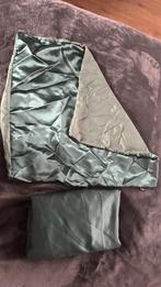 Groen satijnen dekbed overtrek 240x200, Ophalen of Verzenden, Zo goed als nieuw