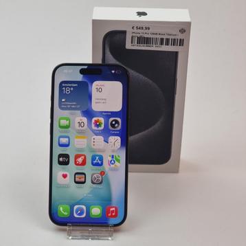 iPhone 15 Pro 128GB Black Titanium | Accu: 88% beschikbaar voor biedingen