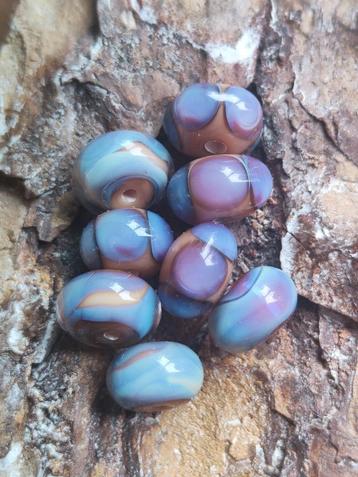 Uniek setje lampwork kralen 8st.  beschikbaar voor biedingen