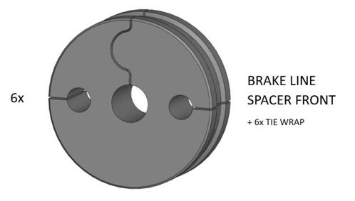 Rubber remleiding spacer set voor G-Klasse W460/W461, Auto-onderdelen, Remmen en Aandrijving, Mercedes-Benz, Nieuw, Ophalen of Verzenden