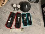 Fitness set gewichten manchetten slam bal  elastiek, Gebruikt, Dumbells, Ophalen of Verzenden, Gewichtej manchetten