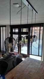 Zwart stalen hanglamp, Huis en Inrichting, Ophalen of Verzenden, Zo goed als nieuw, Minder dan 50 cm