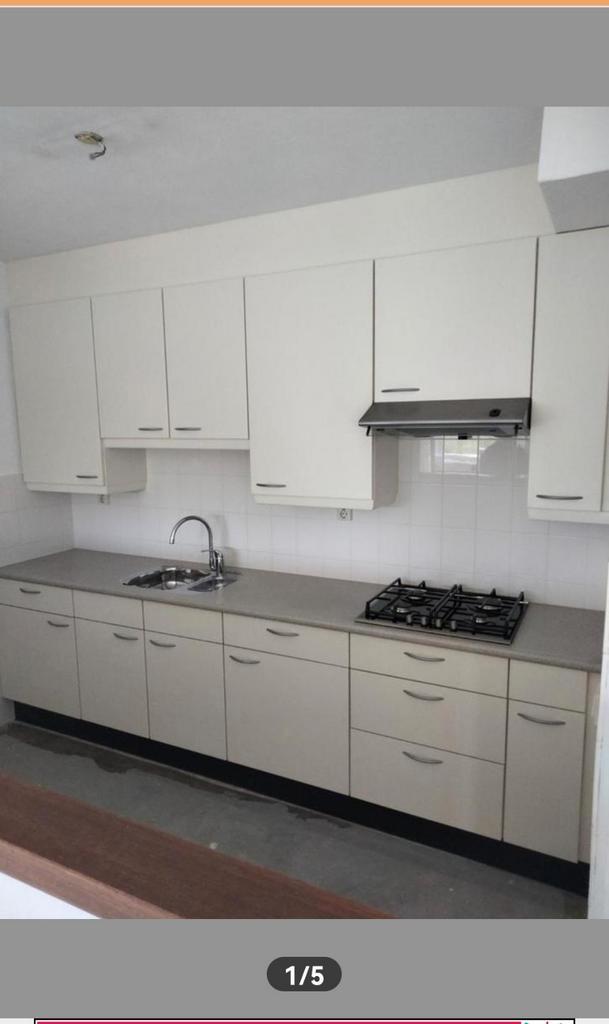 Complete Keuken, Huis en Inrichting, Keuken | Complete keukens, Gebruikt, Enkelwandige keuken, Crème, Kunststof, Ophalen of Verzenden