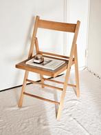 Vintage houten klapstoel met webbing, Ophalen, Gebruikt, Stoel(en)
