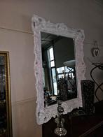 Brocante spiegel wit met vleugje roze, Huis en Inrichting, Woonaccessoires | Spiegels, Ophalen, ., 100 tot 150 cm, Zo goed als nieuw