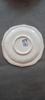 Beatrix blauw gebaksbordje met schulprand,, Antiek en Kunst, Ophalen of Verzenden