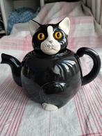 Vintage Brocante Curiosa poes kat theepot, Ophalen of Verzenden