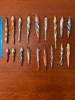 Oude glazen kerstballen. Gedraaide pegels, Ophalen of Verzenden, Zo goed als nieuw