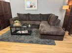 GRATIS LEVERING Ruime Bruine Ribstof Hoekbank, Huis en Inrichting, Ophalen of Verzenden, Zo goed als nieuw, Noordkade 68A, Stof