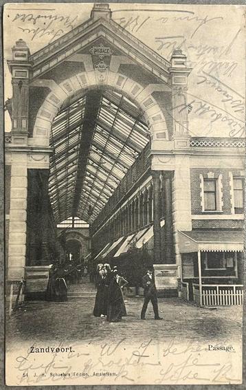 kaart 1904 passage Zandvoort Droste beschikbaar voor biedingen