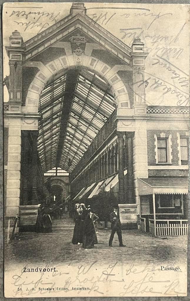 kaart 1904 passage Zandvoort Droste, Verzamelen, Ansichtkaarten | Nederland, Noord-Holland, Voor 1920, Ophalen of Verzenden