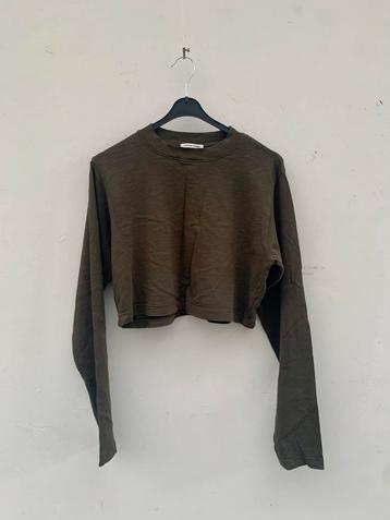 Cotton Citizen Crop Top - Maat M - Groen/Khaki beschikbaar voor biedingen