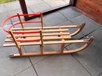Houten slee, Ophalen, Rugleuning, Gebruikt, Hout