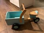 Houten bakfiets bandits loopfiets, Kinderen en Baby's, Speelgoed | Houten speelgoed, Zo goed als nieuw, Ophalen