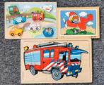 Houten Puzzels Brandweer en Jaklien, Kinderen en Baby's, Ophalen of Verzenden, Gebruikt