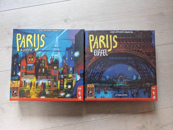 Parijs de Lichtstad & Uitbreiding Eiffel, Hobby en Vrije tijd, Gezelschapsspellen | Bordspellen, Zo goed als nieuw, Een of twee spelers