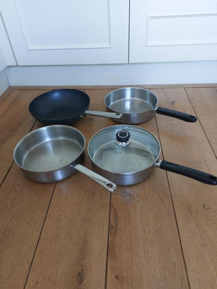 BK pannenset, Huis en Inrichting, Keuken | Potten en Pannen, Pannenset, Rvs, Ophalen