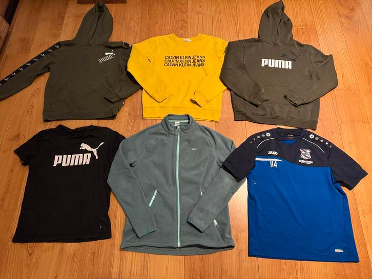 Pakket Jongenskleding Maat 164 - Puma, Calvin Klein, Jako, Kinderen en Baby's, Kinderkleding | Maat 164, Zo goed als nieuw, Ophalen of Verzenden