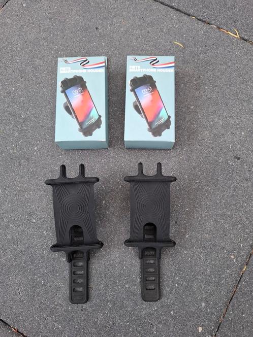 Smartphone houder universeel voor de fiets (2 stuks), Telecommunicatie, Telefoonhouders, Zo goed als nieuw, Fiets, Ophalen of Verzenden