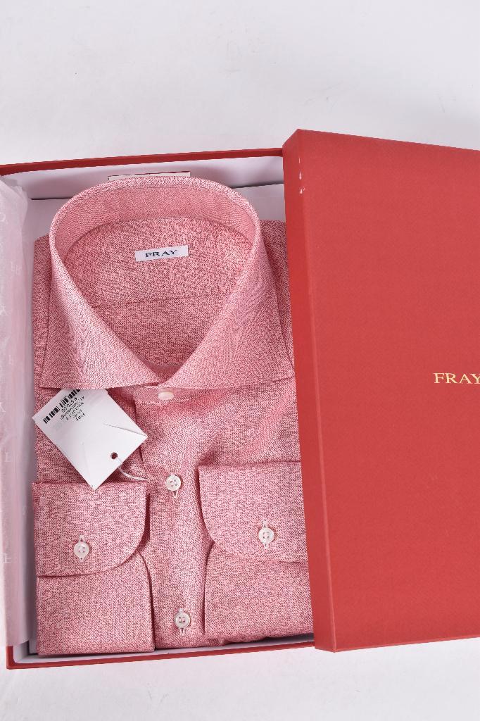 Nieuw shirt overhemd van FRAY katoen maat 43, Kleding | Heren, Overhemden, Nieuw, Halswijdte 43/44 (XL), Rood, Ophalen of Verzenden