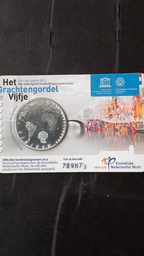 Grachtengordel Vijfje 2012, Postzegels en Munten, Munten | Nederland, Losse munt, Euro's, Koningin Beatrix, Zilver, Ophalen of Verzenden