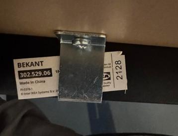 IKEA BEKANT bureau 160x80 –zwart blad– in hoogte verstelbaar - afbeelding 3