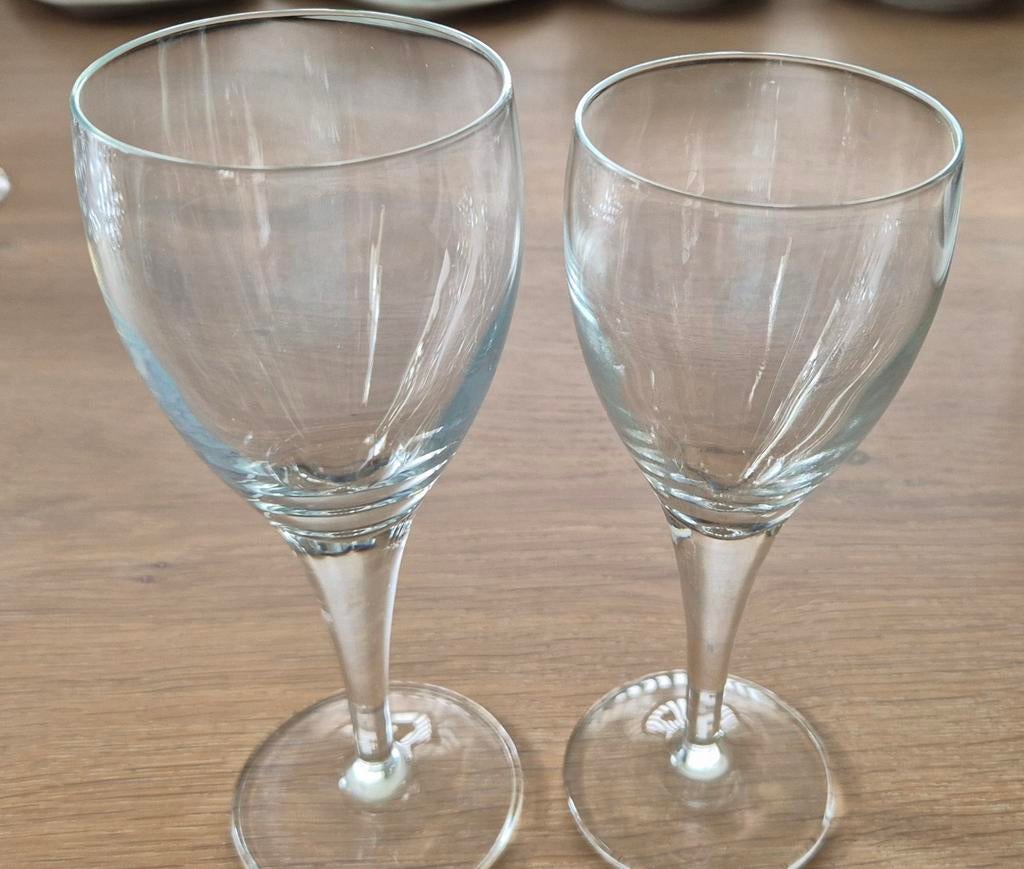 Mooie set van 16 wijnglazen, Glas of Glazen, Ophalen of Verzenden, Effen, Glas