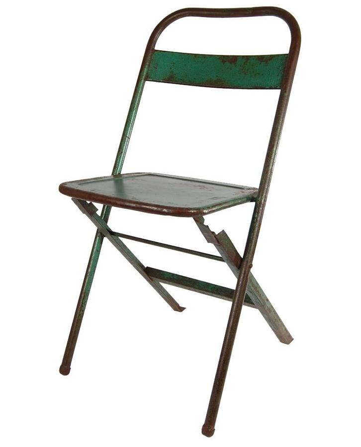 Bistro stoel recycle metaal retro inklapbaar, Huis en Inrichting, Stoelen, Nieuw, Twee, Metaal, Zwart, Ophalen of Verzenden