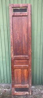 Brocante oude Franse houten deur met roostertjes / hout, Antiek en Kunst, Curiosa en Brocante, Ophalen