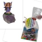 edelsteen met Fee – collector’s item – Rozenkwarts, Verzamelen, Beelden en Beeldjes, Ophalen of Verzenden, Nieuw, Fantasy