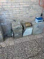 4 Gratis 50x50 grindtegels + 3 60x40 grindtegels, Tuin en Terras, Tegels en Klinkers, Ophalen, Gebruikt, Beton, Terrastegels