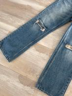 Ripped knee wide leg loose fit jeans maat 36, Kleding | Dames, Spijkerbroeken en Jeans, Ophalen, Zo goed als nieuw, Blauw, W28 - W29 (confectie 36)