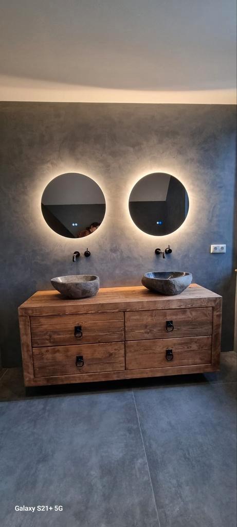 Maatwerk massief houten badkamermeubels, Huis en Inrichting, Badkamer | Badkamermeubels, Nieuw, 25 tot 50 cm, Ophalen of Verzenden