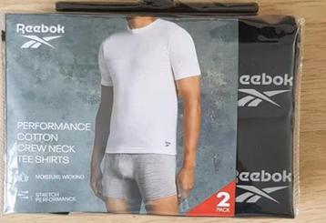 Reebok Performance T-Shirts 2 Pack Zwart Maat M NIEUW beschikbaar voor biedingen