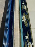 Art Nouveau lambrisering lotussen, Gebruikt, Minder dan 20 cm, 10 m² of meer, Wandtegels