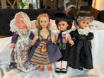 4 vintage poppen in klederdracht, Ophalen of Verzenden, Gebruikt, Pop