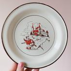 Emaille kinderservies bord Gelaarsde Kat - sprookje, Antiek en Kunst, Ophalen of Verzenden