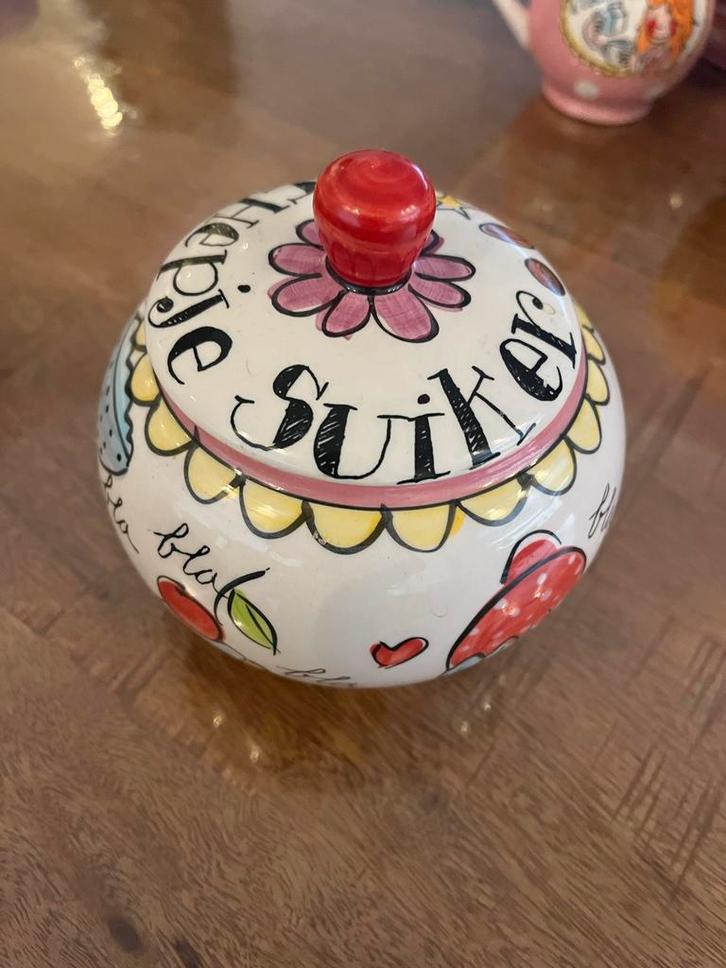 Blond Amsterdam Suikerpotje - Even Bijkletsen ZGAN!, Huis en Inrichting, Keuken | Servies, Zo goed als nieuw, Overige typen, Blond Amsterdam