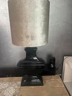 Zwarte keramieke voet met velvet kap, Huis en Inrichting, Lampen | Tafellampen, Ophalen, Overige materialen, Gebruikt, Hotel chique